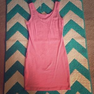 A very comfortable tight light pink dress